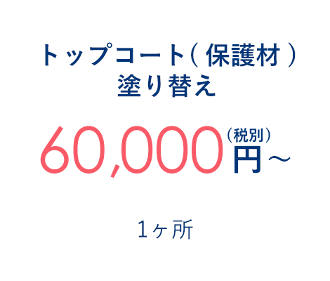 トップコート(保護材)塗り替え 60,000円～